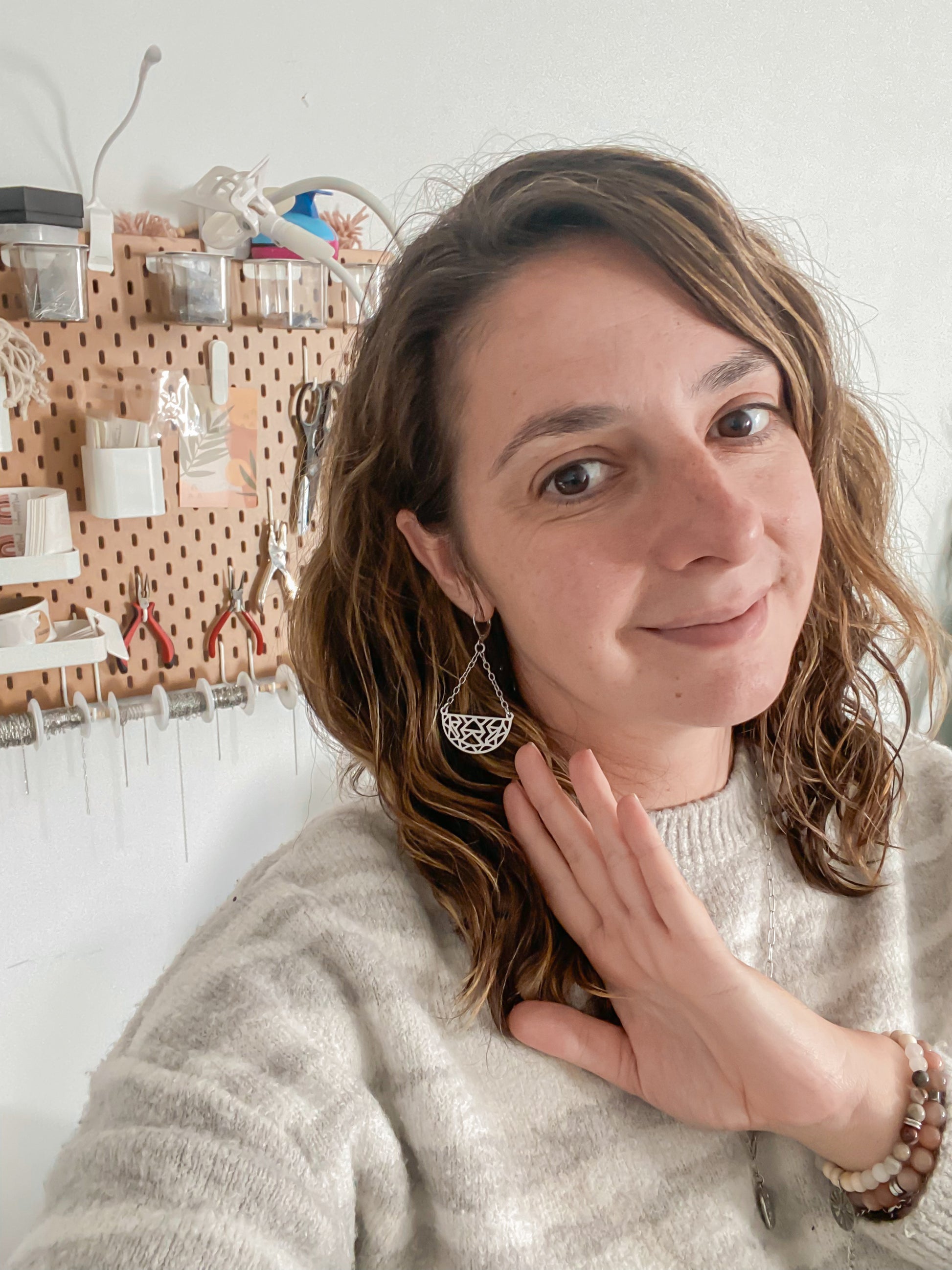 AZTÈQUE | Boucles d'oreilles en acier inoxydable - Lunaki Design
