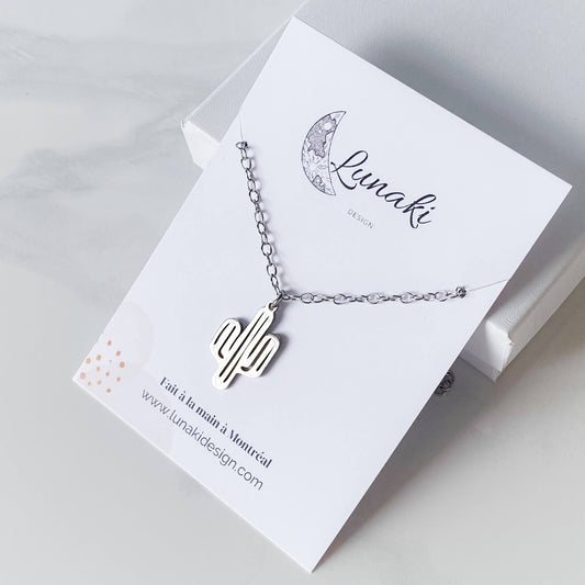 CACTUS | Collier en acier inoxydable - Lunaki Design