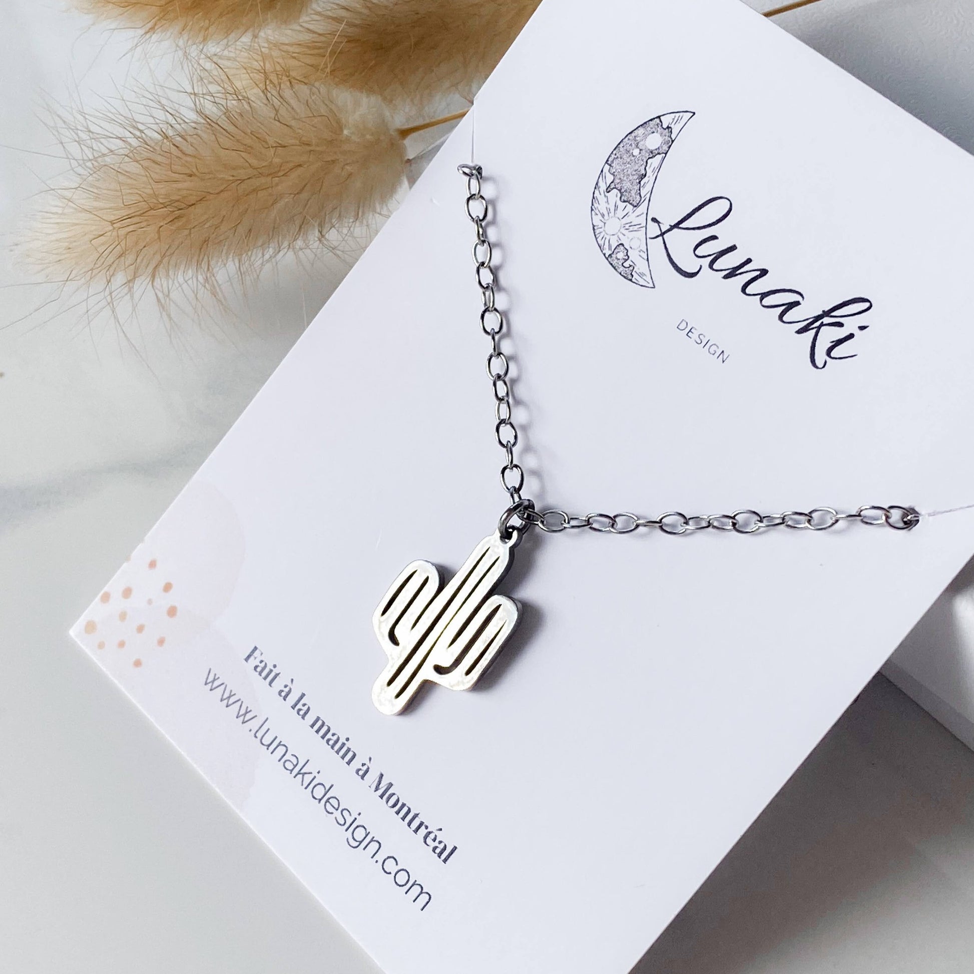 CACTUS | Collier en acier inoxydable - Lunaki Design