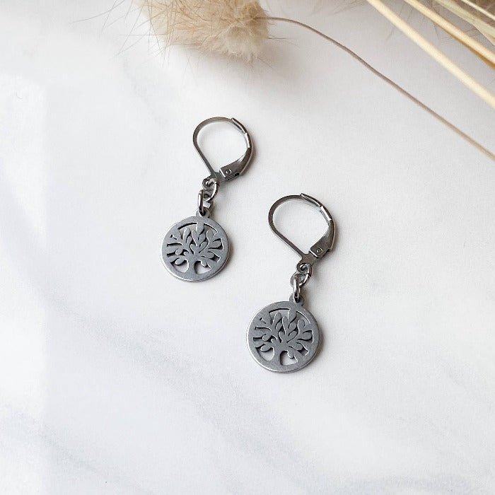ARBRE DE VIE | Boucles d'oreilles en acier inoxydable - Lunaki Design