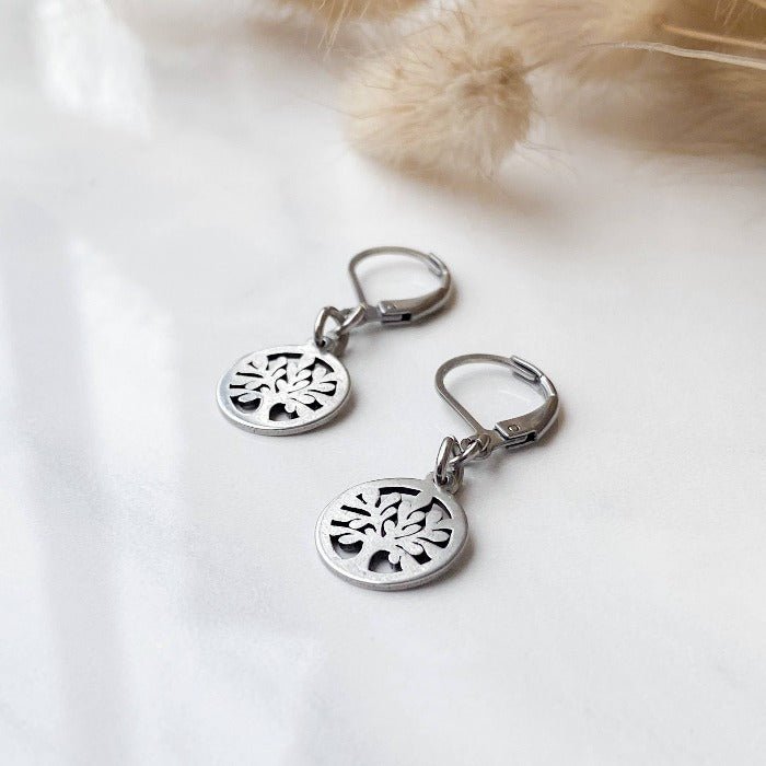 ARBRE DE VIE | Boucles d'oreilles en acier inoxydable - Lunaki Design