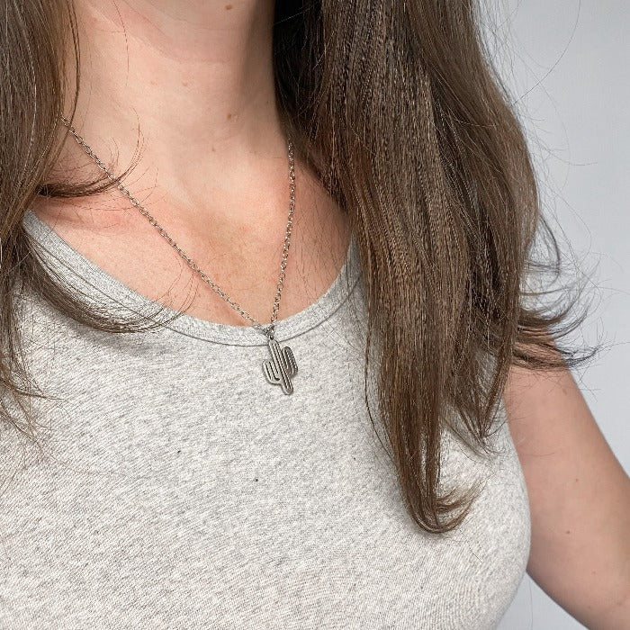 CACTUS | Collier en acier inoxydable - Lunaki Design