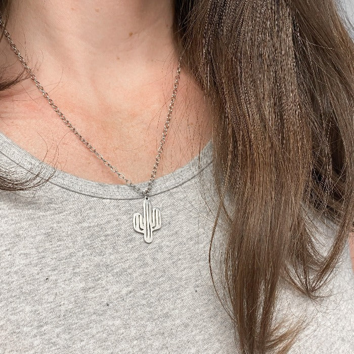 CACTUS | Collier en acier inoxydable - Lunaki Design