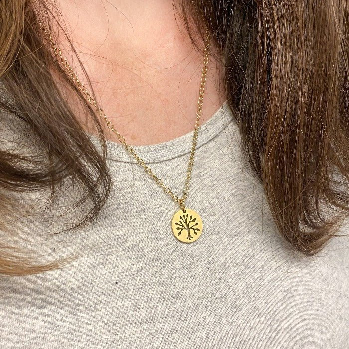 FOREST | Collier en acier inoxydable or - Lunaki Design