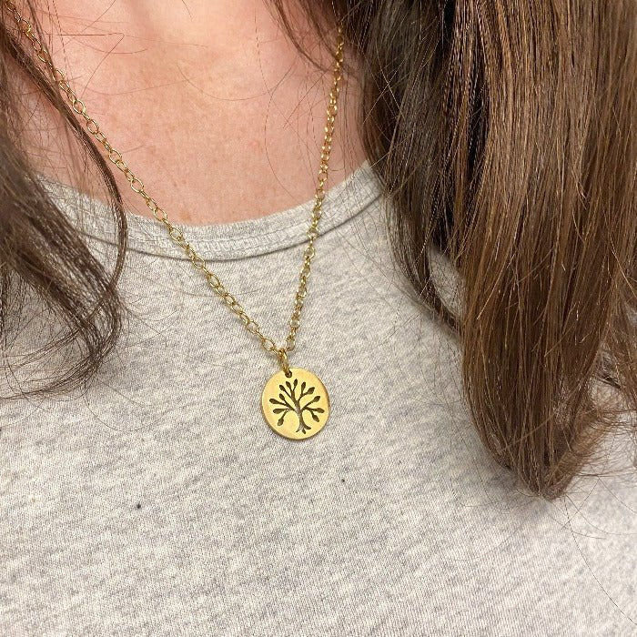 FOREST | Collier en acier inoxydable or - Lunaki Design