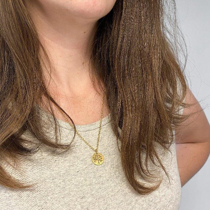 FOREST | Collier en acier inoxydable or - Lunaki Design
