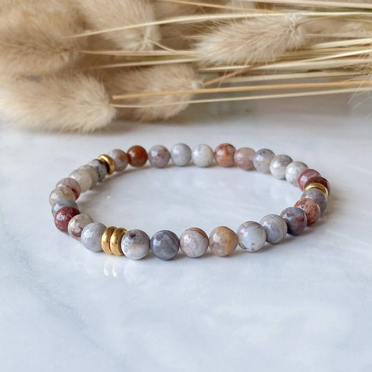 Bracelet pierres 6mm