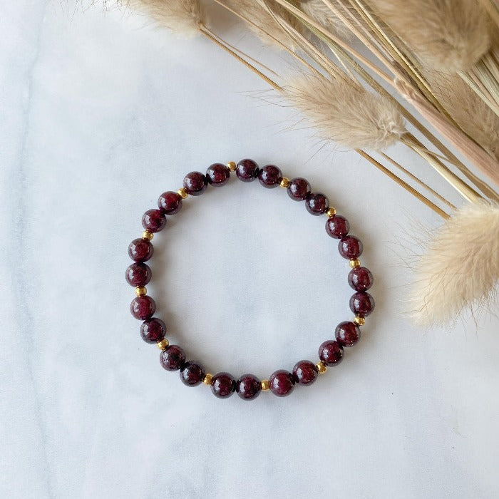 Bracelet élastique bordeau