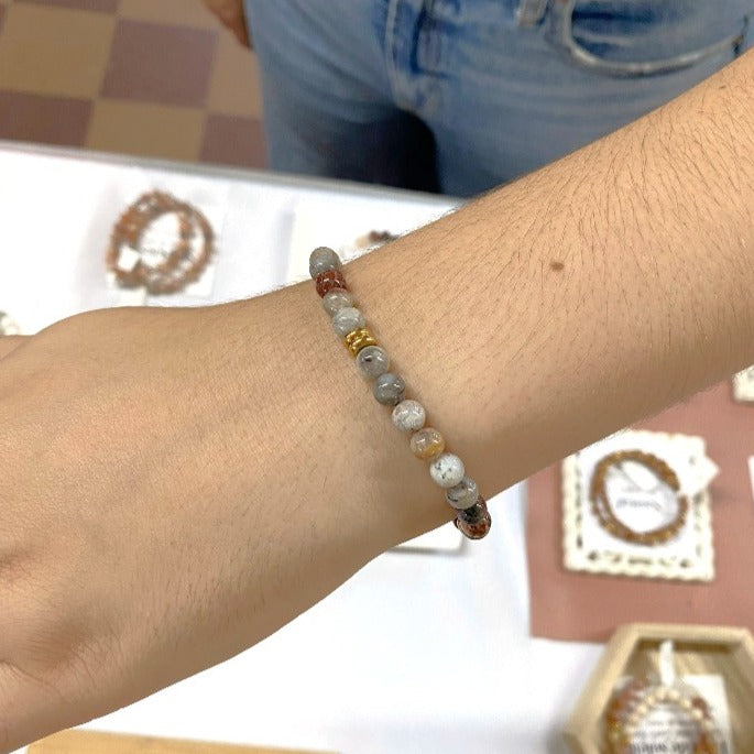 Bracelet Agate porté