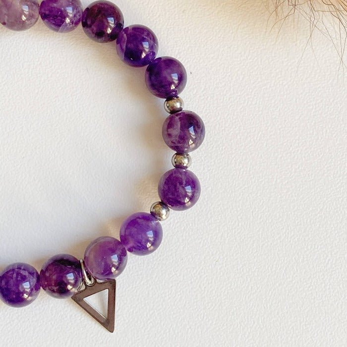 AMÉTHYSTE | Bracelet en améthyste et acier inoxydable - Lunaki Design