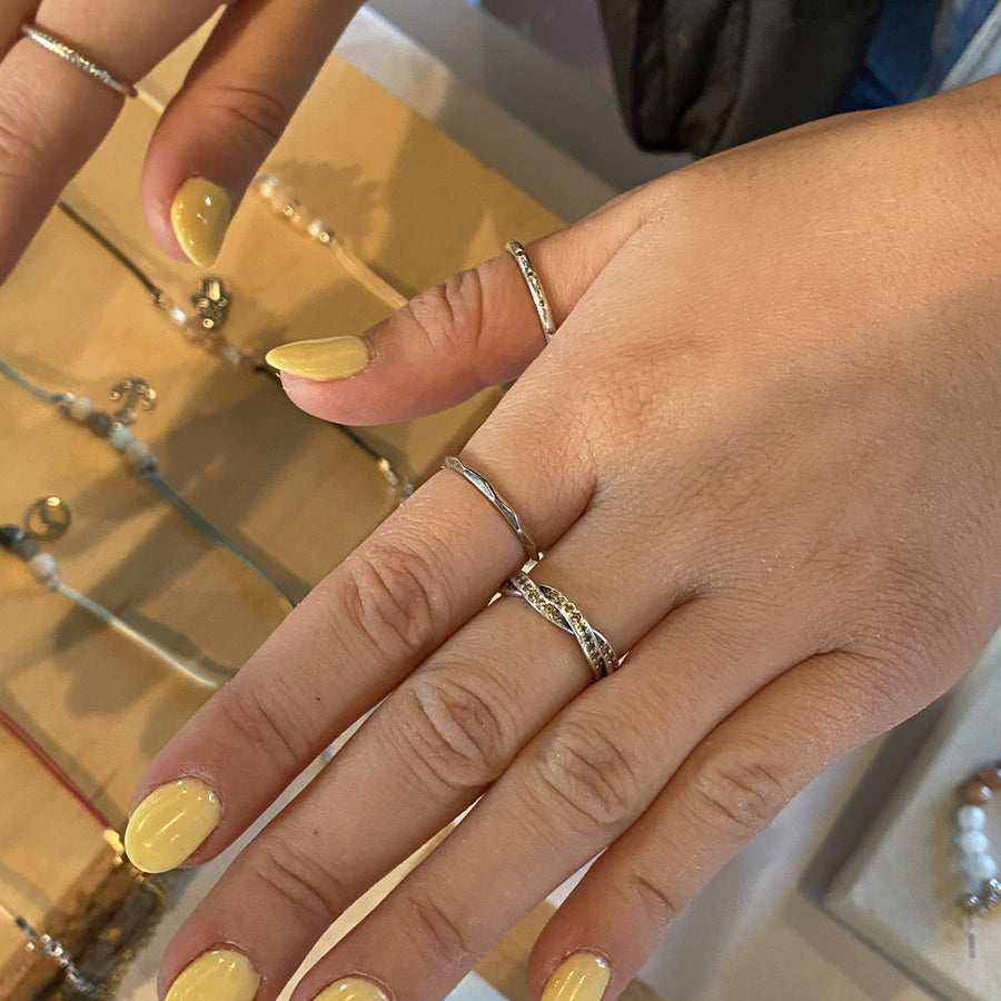 Photo cliente portant ILLUSION | Bague en argent sterling 925