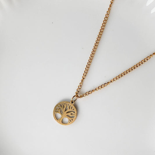 TREE OF LIFE necklace - Gold stainless steel