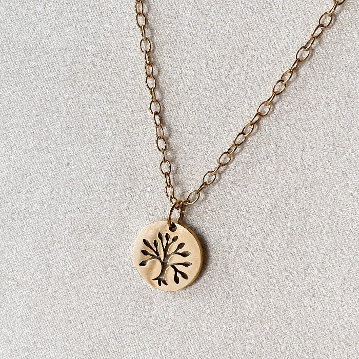 FOREST necklace - Gold stainless steel