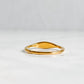 Vue arrière de la bague Astraéa dorée soleil en acier inoxydable plaqué or 18K