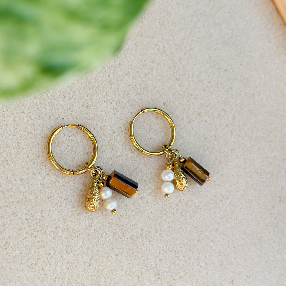Boucles d’oreilles Azalaï dorées de la collection Oasis