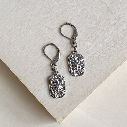 Boucles d’oreilles Estrella étoile argentées en acier inoxydable – bijou lumineux et intemporel