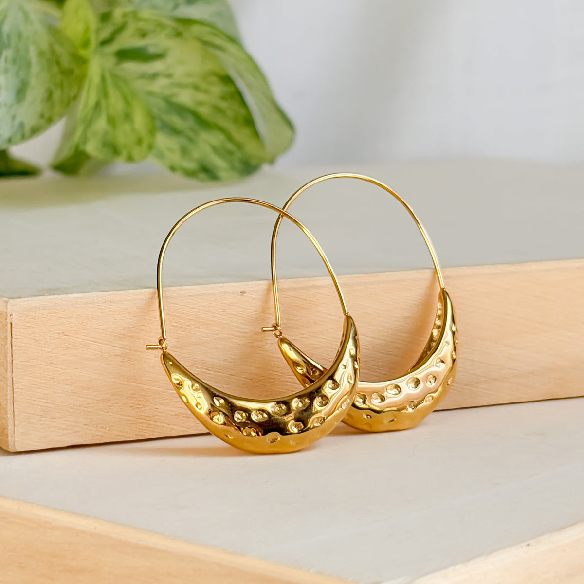 Boucles d’oreilles Souk dorées de la collection Oasis