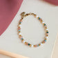 Bracelet Zellige en apatite, pierre de soleil et perles d’eau douce