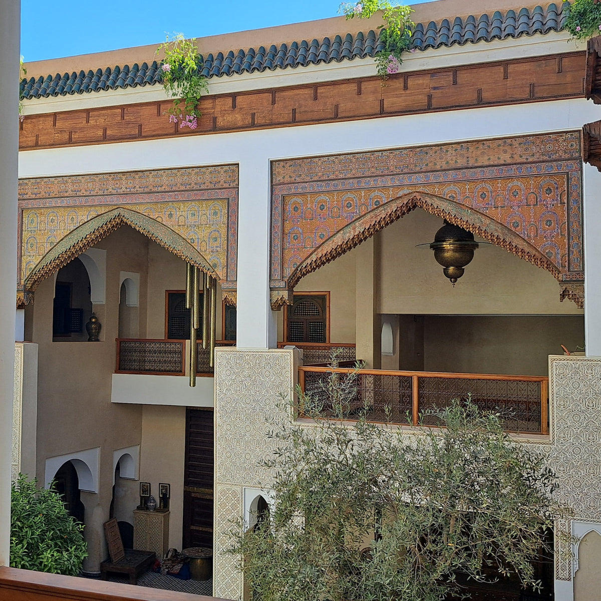 Cour intérieure d’un riad marocain ayant inspiré le bracelet Riad