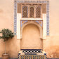 Zelliges colorés et motifs sculptés marocains ayant inspiré le bracelet Zellige