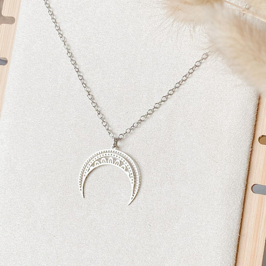 LUNAR necklace - Silver stainless steel