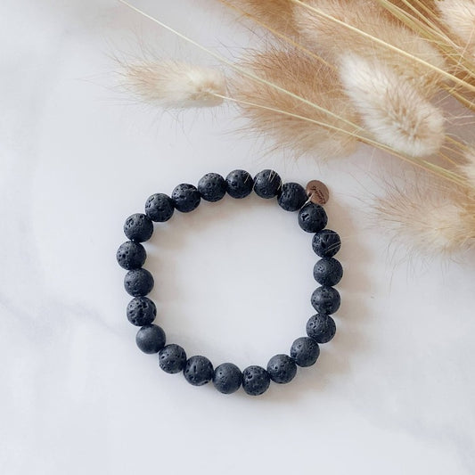 LAVA bracelet - Black lava stones