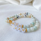Customizable bracelet - Amazonite and gold stainless steel 