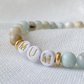 Customizable bracelet - Amazonite and gold stainless steel 
